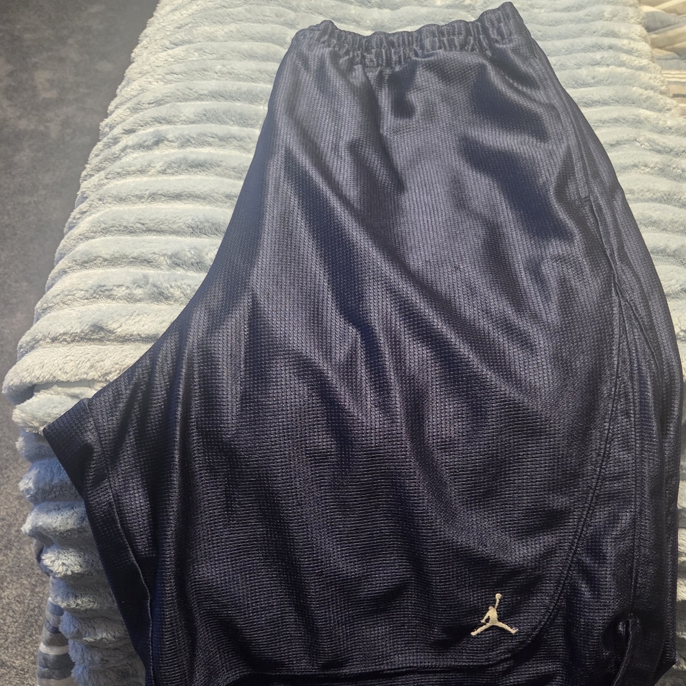 Jordan Black Mesh Shorts with Gold Jumpman